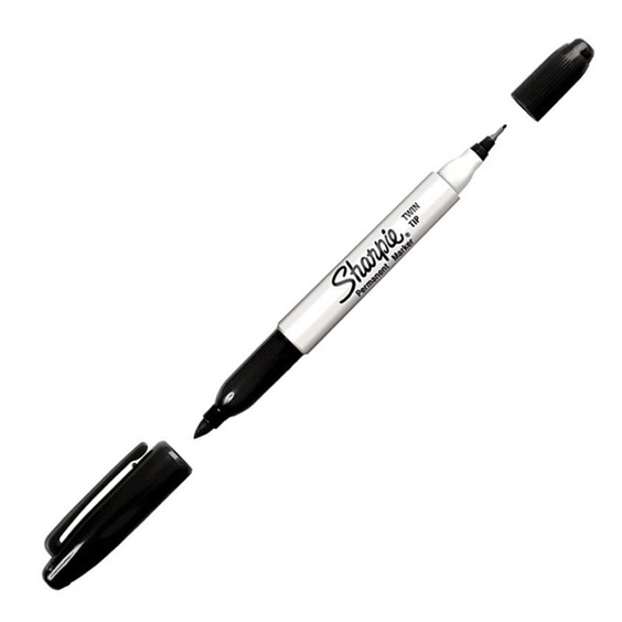Ostatní Sharpie Twin Tip Permanent Marker, czarny