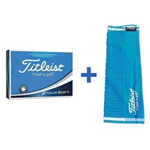 Titleist Tour Soft piłki golfowe + ręcznik gratis