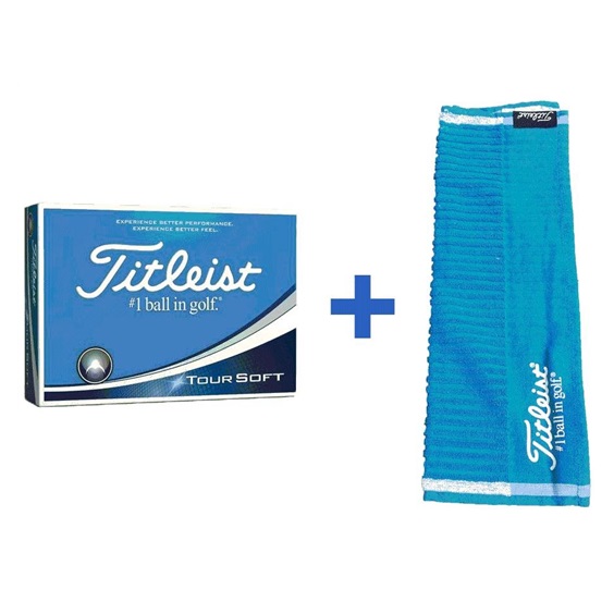 Titleist Tour Soft piłki golfowe + ręcznik gratis