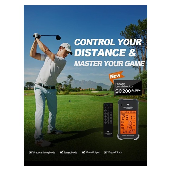 Voice Caddie Swing Caddie Launch Monitor SC200+ czarny