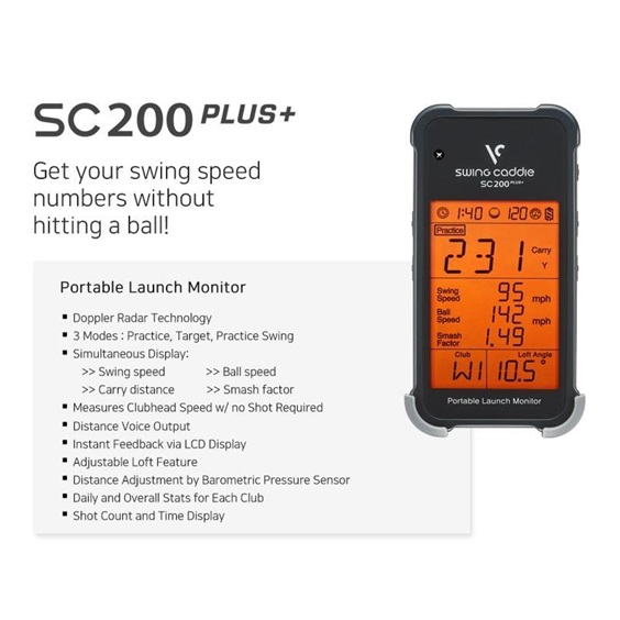 Voice Caddie Swing Caddie Launch Monitor SC200+ czarny