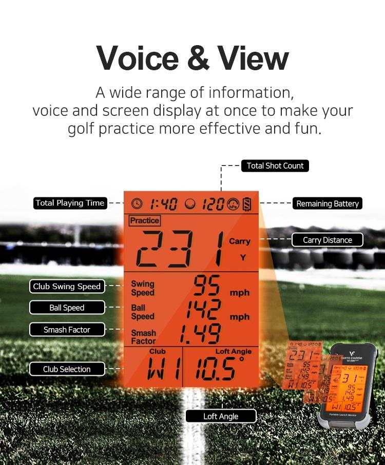 Voice Caddie Swing Caddie Launch Monitor SC200+ czarny