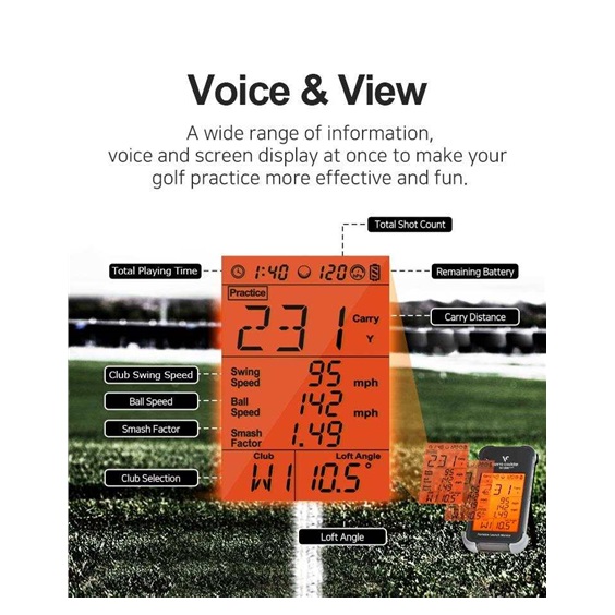 Voice Caddie Swing Caddie Launch Monitor SC200+ czarny