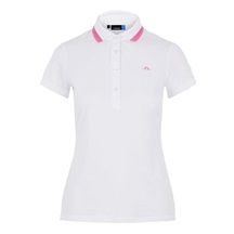 J.Lindeberg Alve Cotton damskie polo, białe