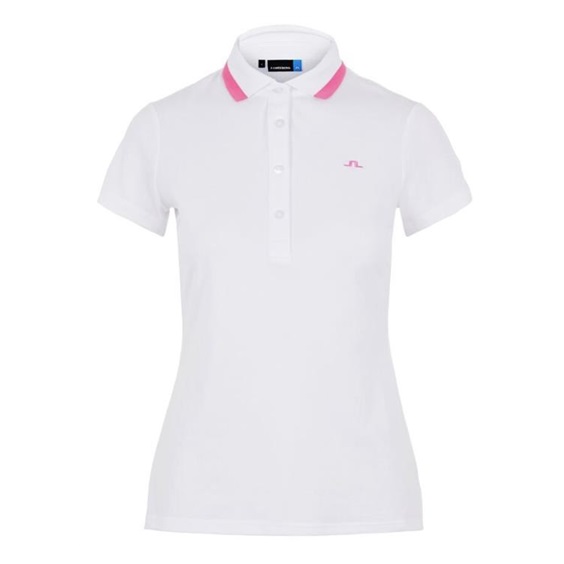 J.Lindeberg Alve Cotton damskie polo, białe