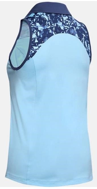Under Armour Zinger Sleeveless Blocked damskie polo, niebiesko/granatowe