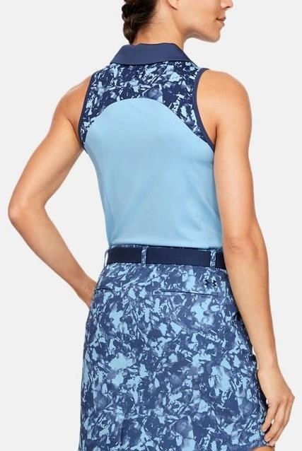 Under Armour Zinger Sleeveless Blocked damskie polo, niebiesko/granatowe