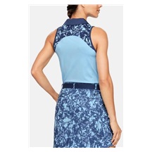 Under Armour Zinger Sleeveless Blocked damskie polo, niebiesko/granatowe