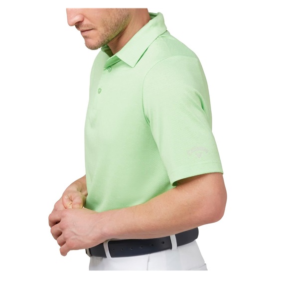 Callaway Heathered Jacquard męskie polo, summer green heather