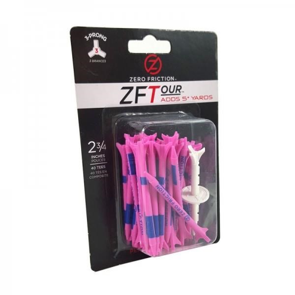 Zero Friction ZF Tour 3-Prong Tee 70mm, 40szt., różowe