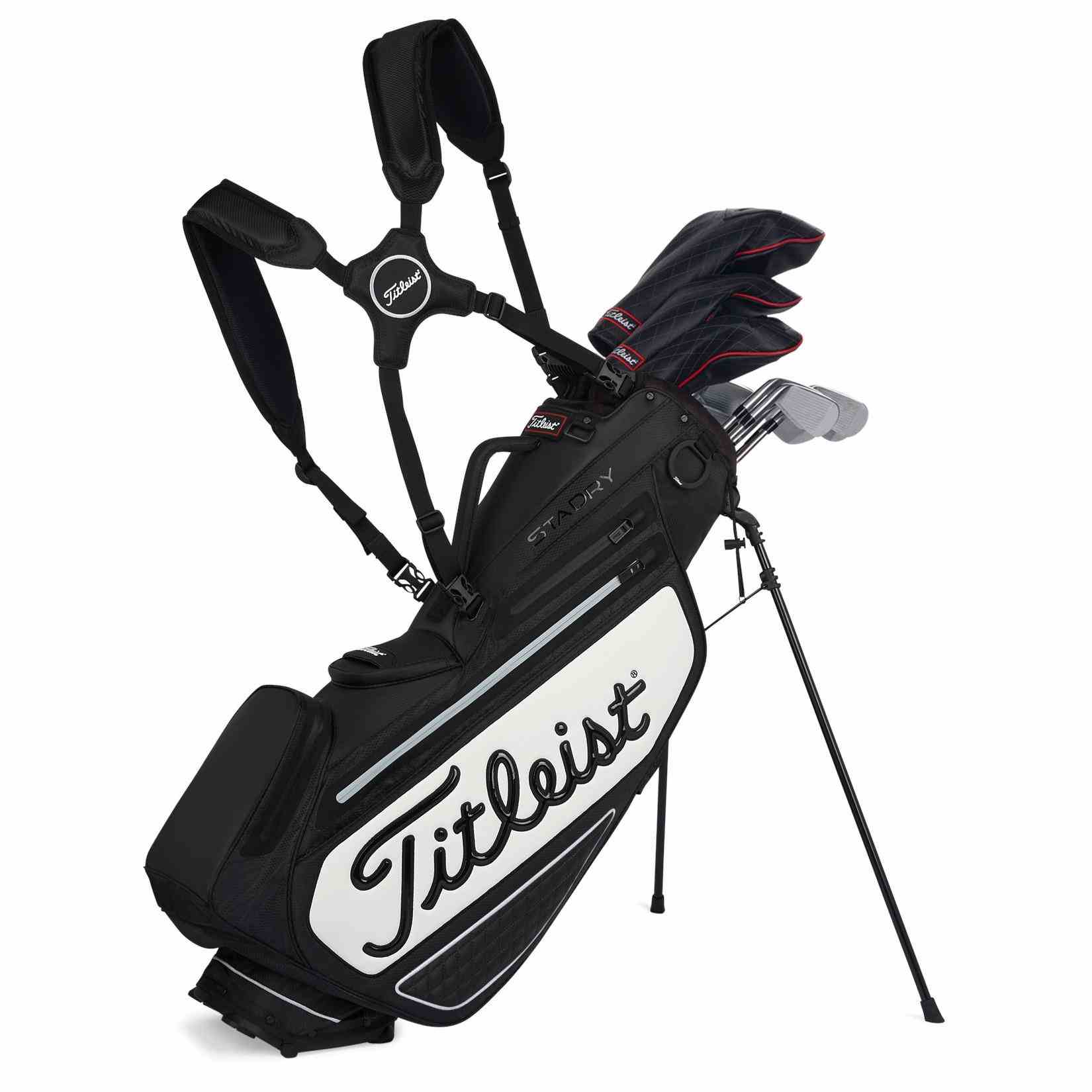 Titleist Tour Series Premium StaDry stand bag, czarno/biały