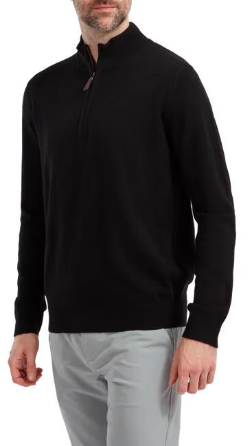 FootJoy Wool Blend 1/2 Zip męski sweter, czarny
