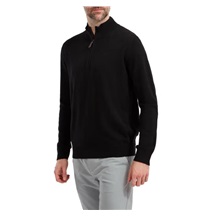 FootJoy Wool Blend 1/2 Zip męski sweter, czarny