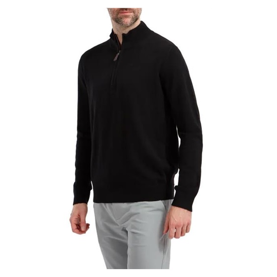 FootJoy Wool Blend 1/2 Zip męski sweter, czarny