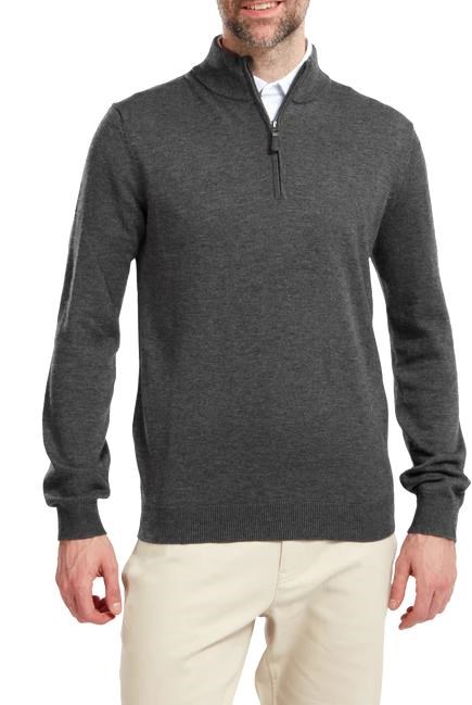 FootJoy Wool Blend 1/2 Zip męski sweter, szary