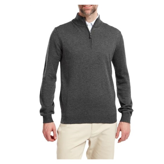 FootJoy Wool Blend 1/2 Zip męski sweter, szary