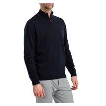 FootJoy Wool Blend Lined 1/2 Zip męski sweter, granatowy