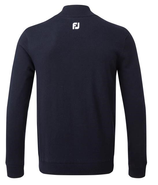 FootJoy Wool Blend Lined 1/2 Zip męski sweter, granatowy