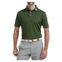 FootJoy Stretch Pique Solid Athletic Fit męskie polo, oliwkowe