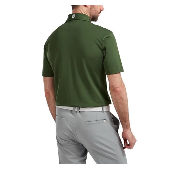 FootJoy Stretch Pique Solid Athletic Fit męskie polo, oliwkowe