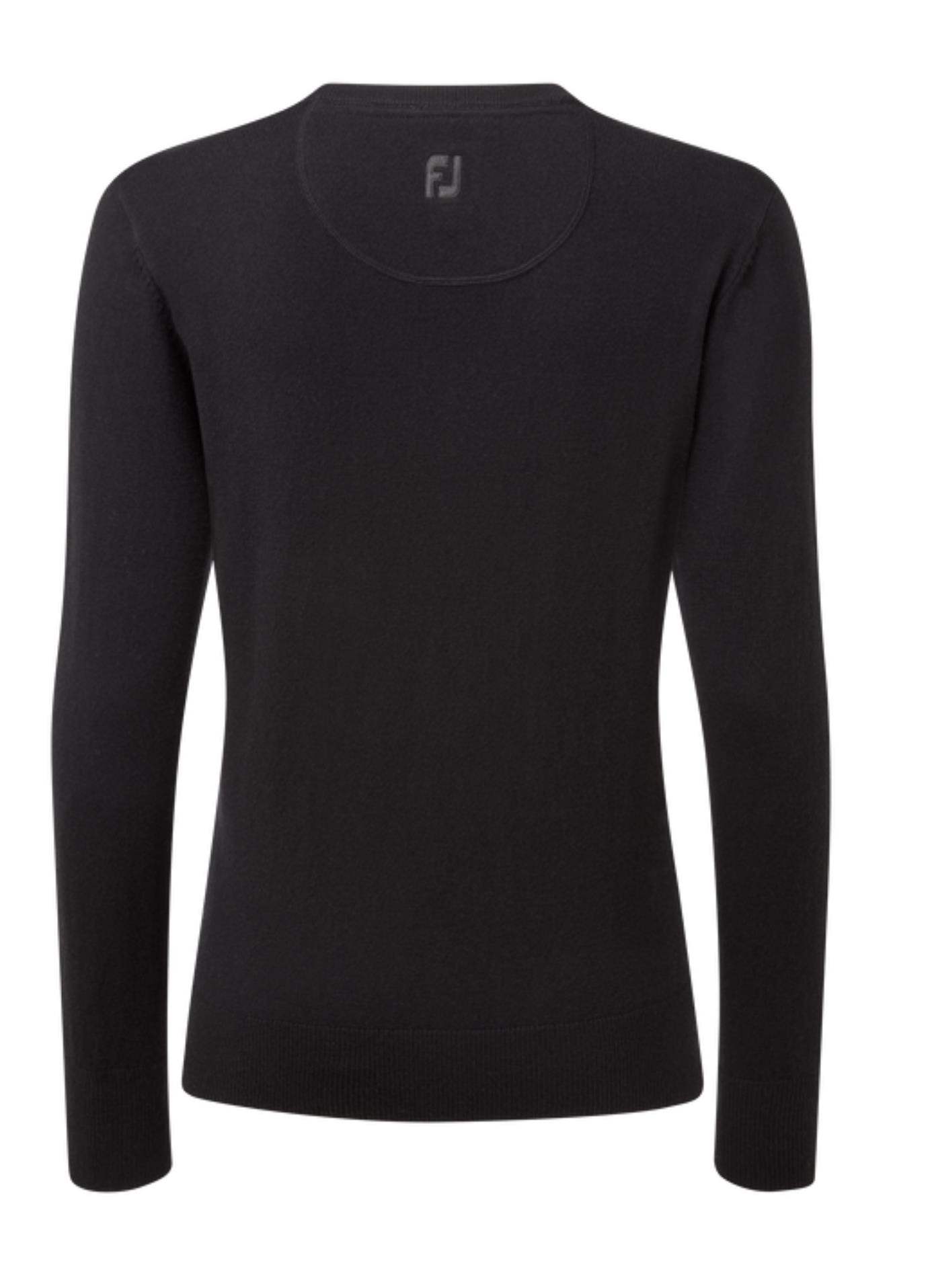 FootJoy Wool Blend V-Neck damski sweter, czarny