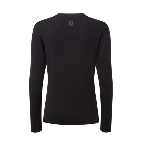 FootJoy Wool Blend V-Neck damski sweter, czarny