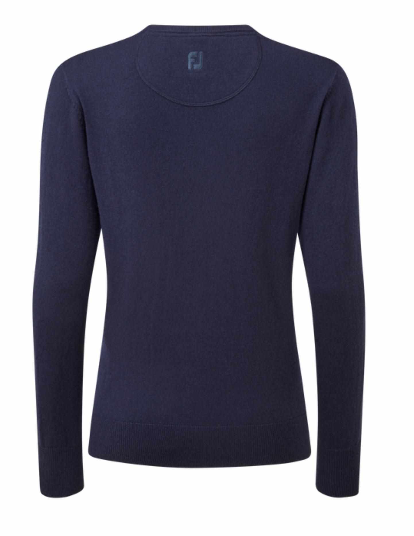 FootJoy Wool Blend V-Neck damski sweter, granatowy