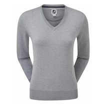 FootJoy Wool Blend V-Neck damski sweter, szary