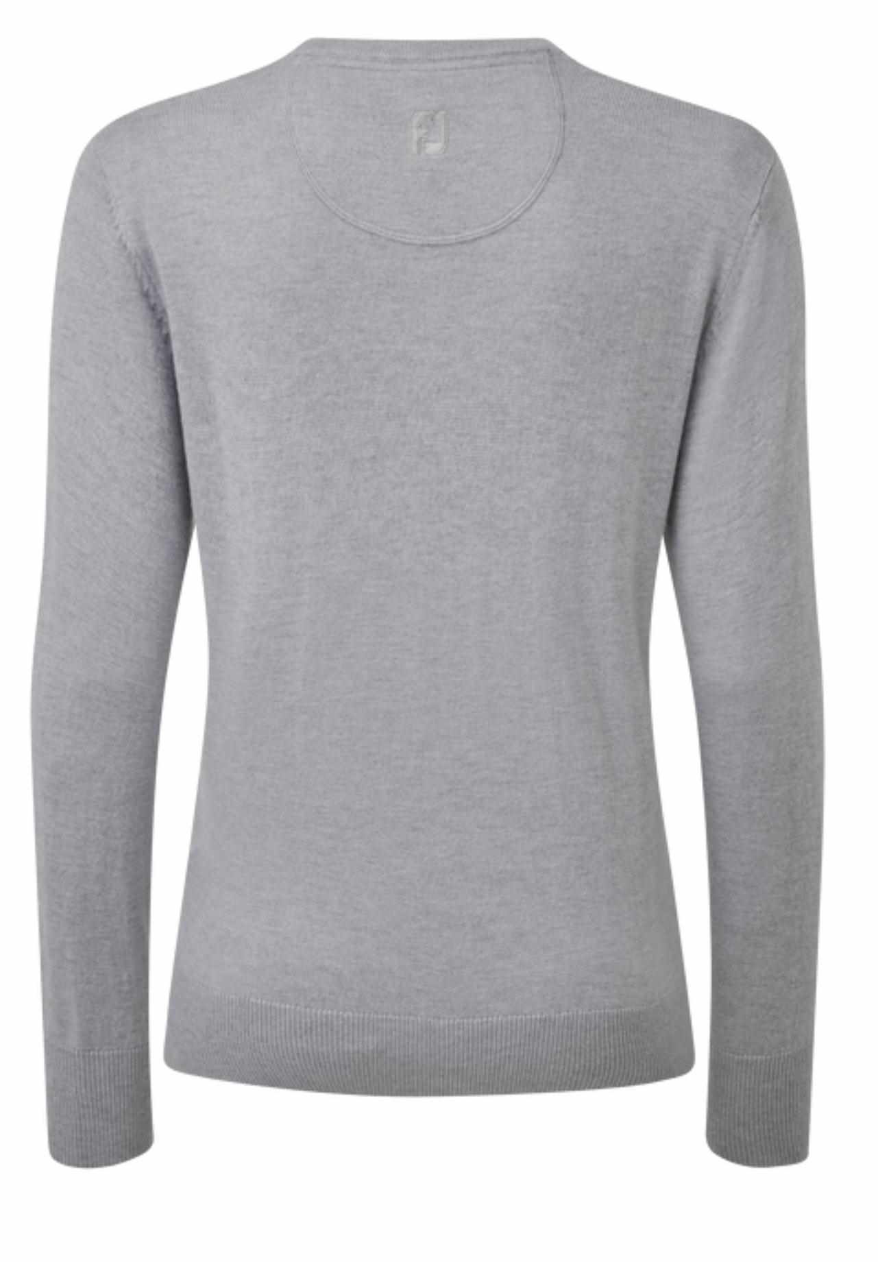 FootJoy Wool Blend V-Neck damski sweter, szary