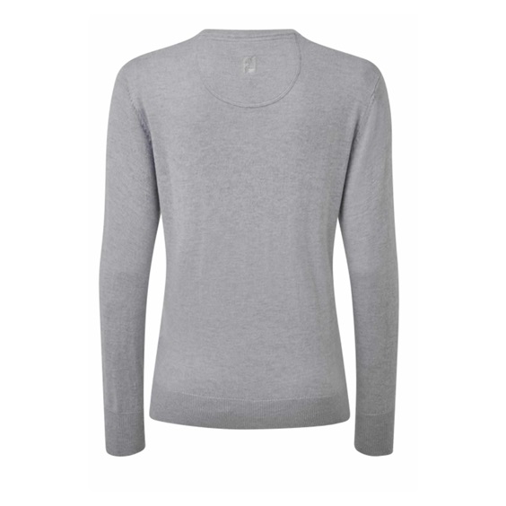 FootJoy Wool Blend V-Neck damski sweter, szary