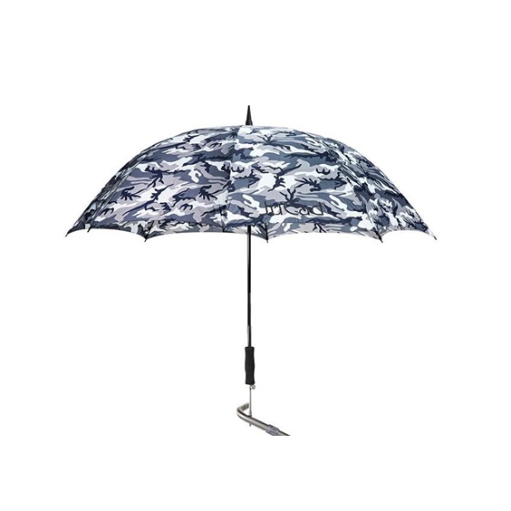 JuCad Teleskopowy parasol golfowy 68" z pinezką, moro/szary