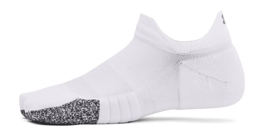 Under Armour Breathe 2 No Show Tab damskie skarpetki, białe, 2 pary