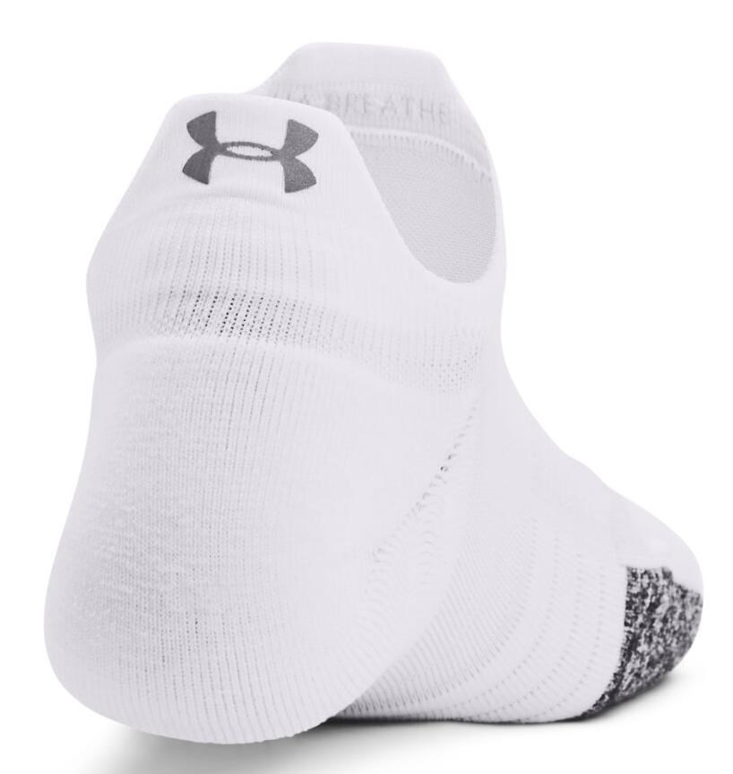 Under Armour Breathe 2 No Show Tab damskie skarpetki, białe, 2 pary