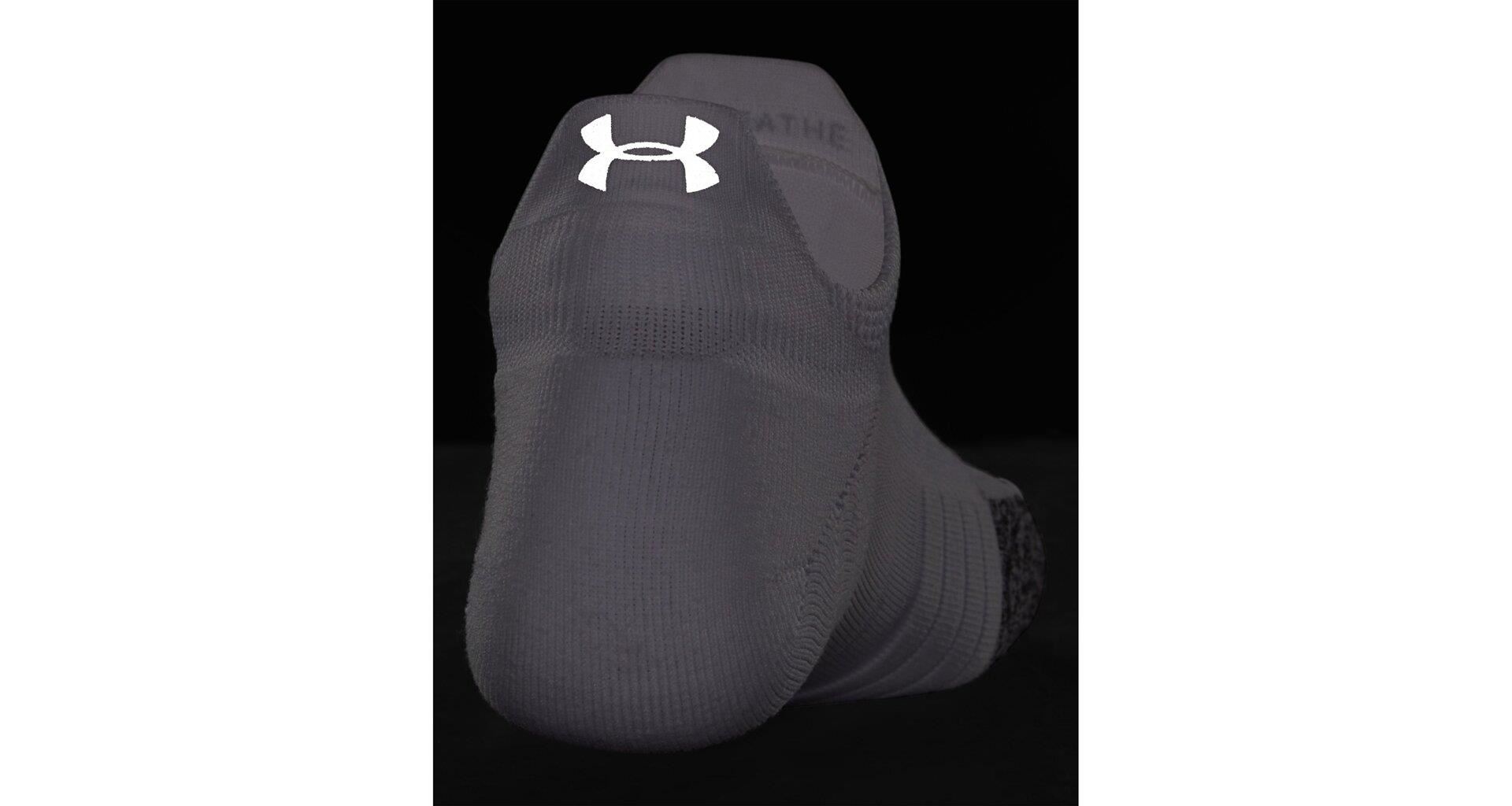 Under Armour Breathe 2 No Show Tab damskie skarpetki, białe, 2 pary