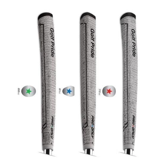 Golf Pride Pro Only Cord putter grip, Green Star 88cc - grey