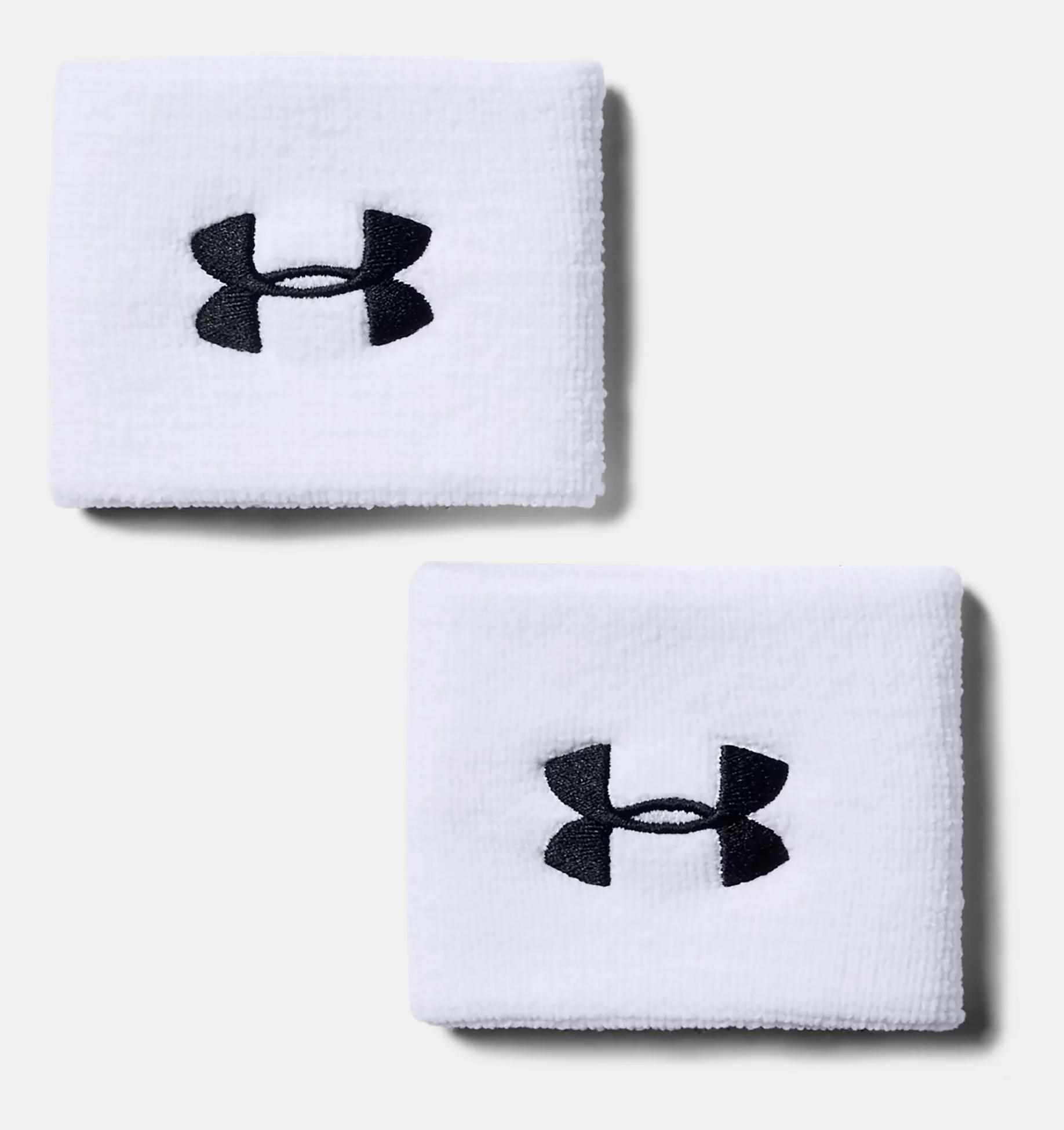 Under Armour Performance Wristbands, białe