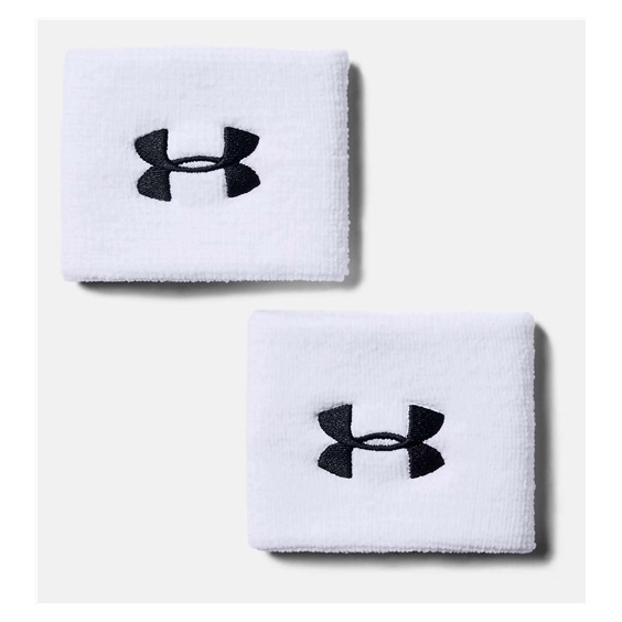 Under Armour Performance Wristbands, białe
