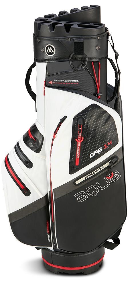Big Max Aqua Silencio 4 Organizer cart bag, biało/czarno/czerwony