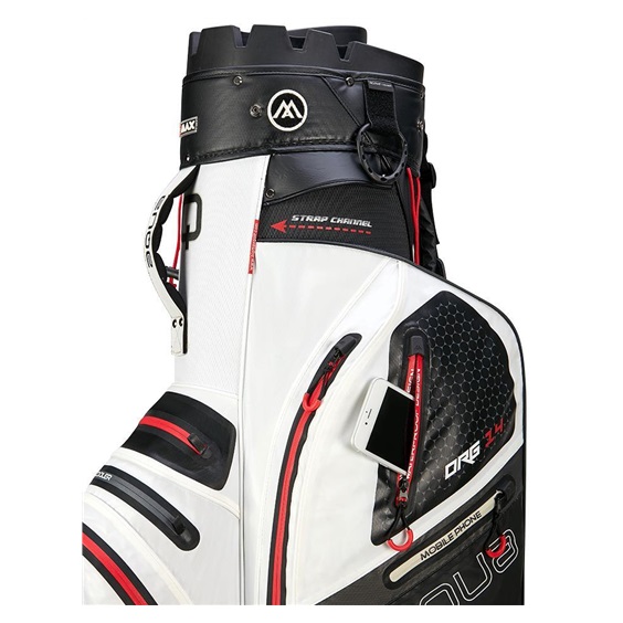 Big Max Aqua Silencio 4 Organizer cart bag, biało/czarno/czerwony