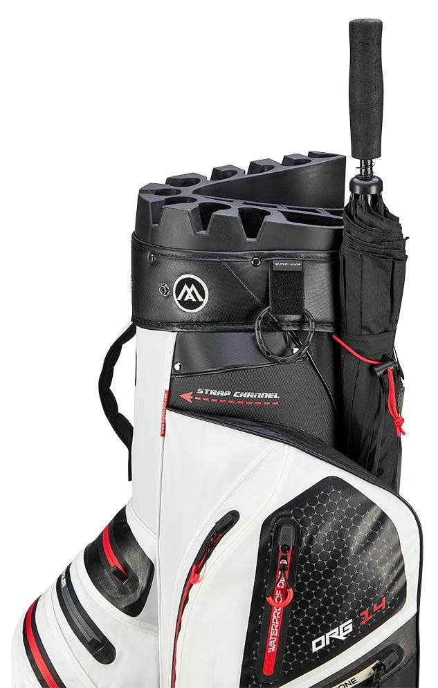 Big Max Aqua Silencio 4 Organizer cart bag, biało/czarno/czerwony