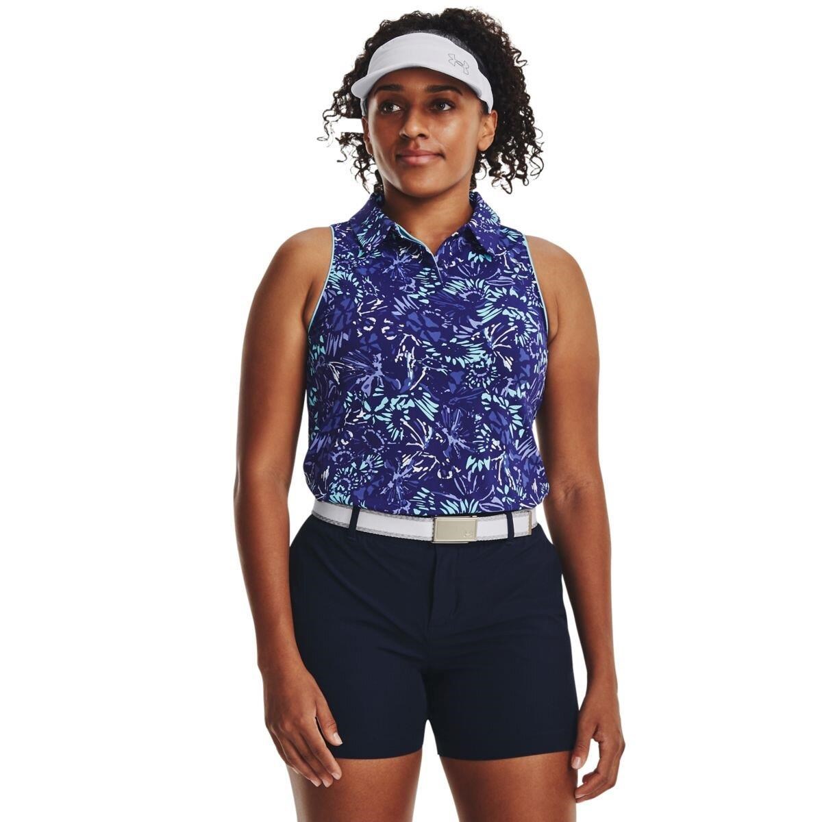 Under Armour Iso-Chill Sleeveless damskie polo, sonar blue