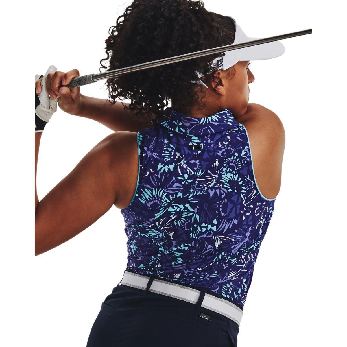 Under Armour Iso-Chill Sleeveless damskie polo, sonar blue