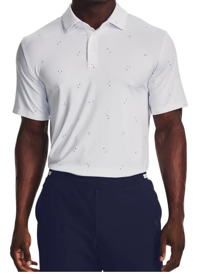 Under Armour Playoff 3.0 Printed męskie polo, biało/niebieskie
