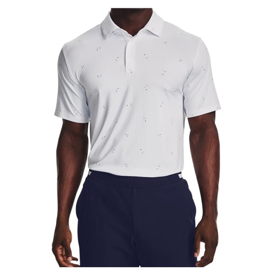 Under Armour Playoff 3.0 Printed męskie polo, biało/niebieskie