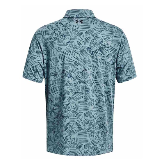 Under Armour Playoff 3.0 Printed męskie polo, still water/static blue