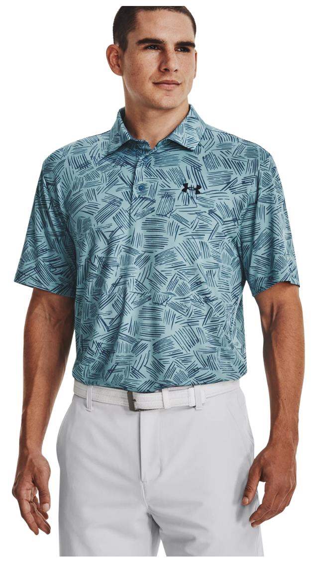 Under Armour Playoff 3.0 Printed męskie polo, still water/static blue