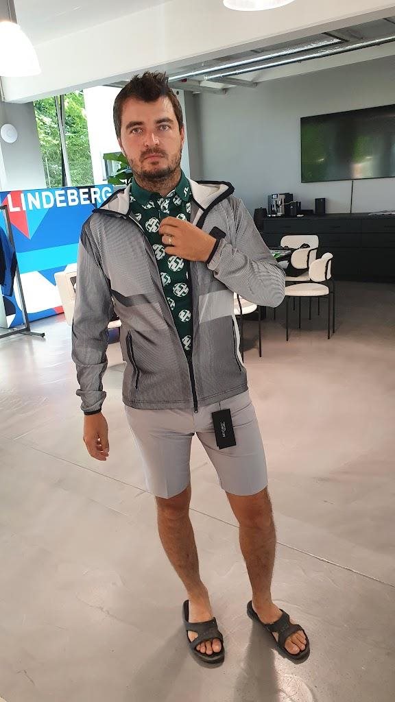 J.Lindeberg Jacquard męska bluza, granatowa