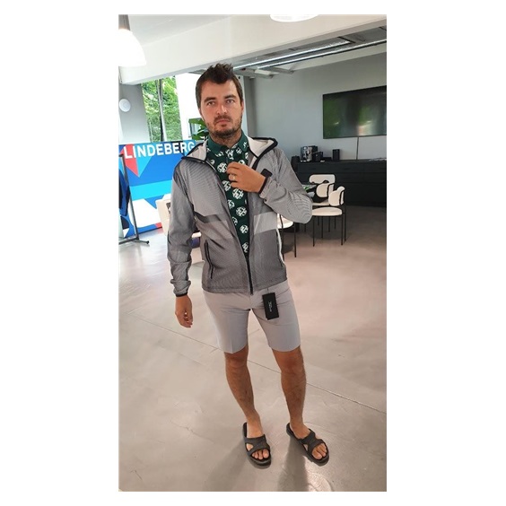 J.Lindeberg Jacquard męska bluza, granatowa