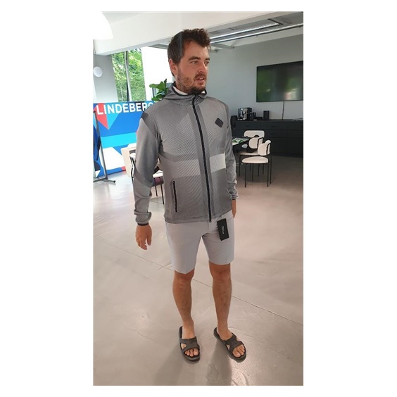 J.Lindeberg Jacquard męska bluza, granatowa