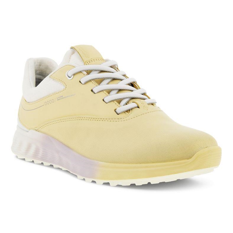 Ecco S-Three damskie buty golfowe, jasnożółte